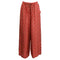 Women's Max Mara Robin Wide-Leg Tiger-Print Trousers in Burgundy Silk