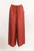 Women's Max Mara Robin Wide-Leg Tiger-Print Trousers in Burgundy Silk
