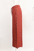 Women's Max Mara Robin Wide-Leg Tiger-Print Trousers in Burgundy Silk