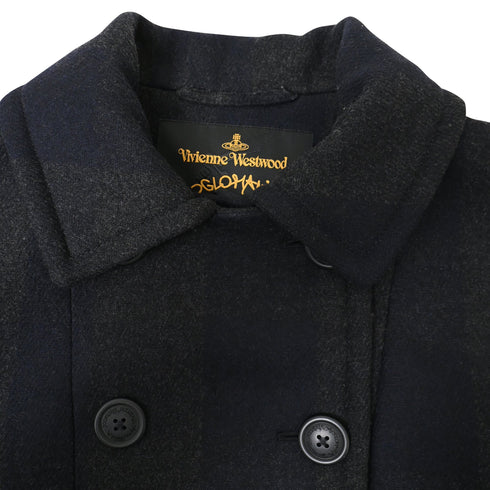 Women's Vivienne Westwood Double-Breasted Peacoat in Black Wool