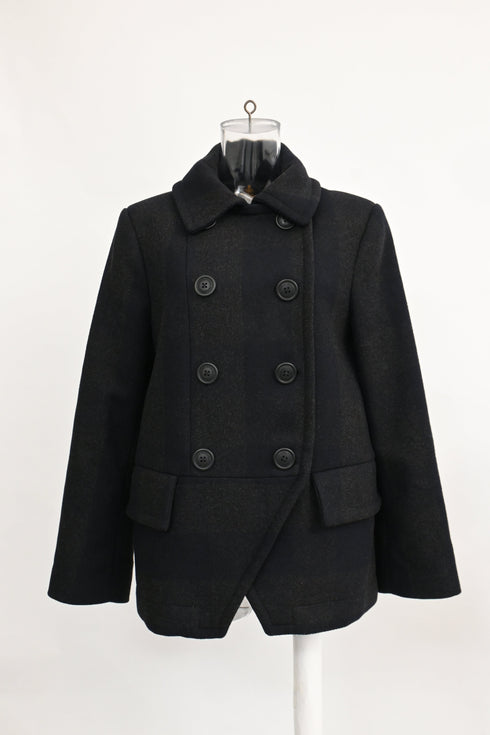Women's Vivienne Westwood Double-Breasted Peacoat in Black Wool