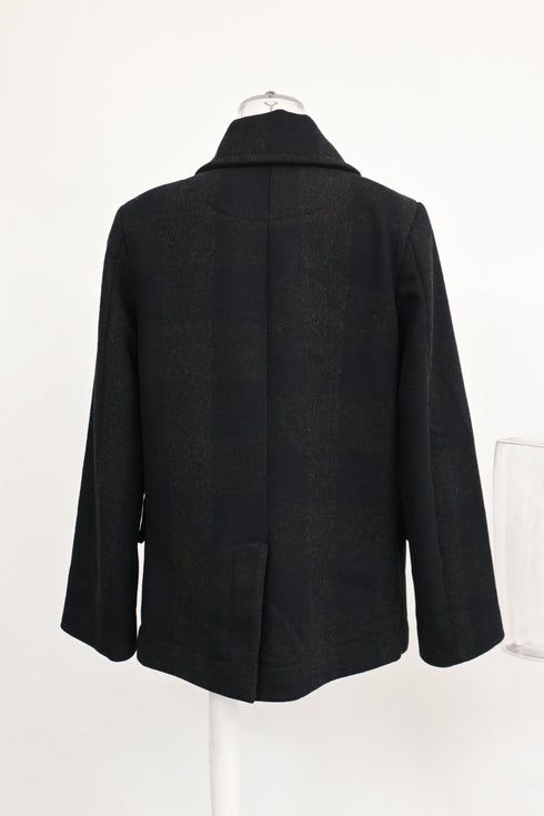 Women's Vivienne Westwood Double-Breasted Peacoat in Black Wool