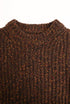 Men's Jil Sander Knitted Round Neck Sweater in Brown Alpaca Wool