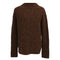 Men's Jil Sander Knitted Round Neck Sweater in Brown Alpaca Wool