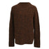 Men's Jil Sander Knitted Round Neck Sweater in Brown Alpaca Wool
