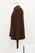 Men's Jil Sander Knitted Round Neck Sweater in Brown Alpaca Wool