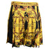 Women's Moschino Couture Baroque-Print Pleated Mini Skirt in Gold Polyester