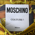Women's Moschino Couture Baroque-Print Pleated Mini Skirt in Gold Polyester