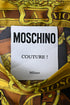Women's Moschino Couture Baroque-Print Pleated Mini Skirt in Gold Polyester