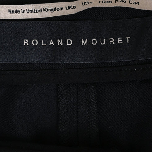 Women's Roland Mouret High-Rise Skinny Trousers in Black Wool