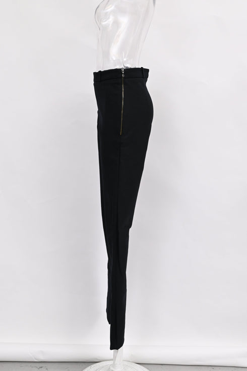 Women's Roland Mouret High-Rise Skinny Trousers in Black Wool