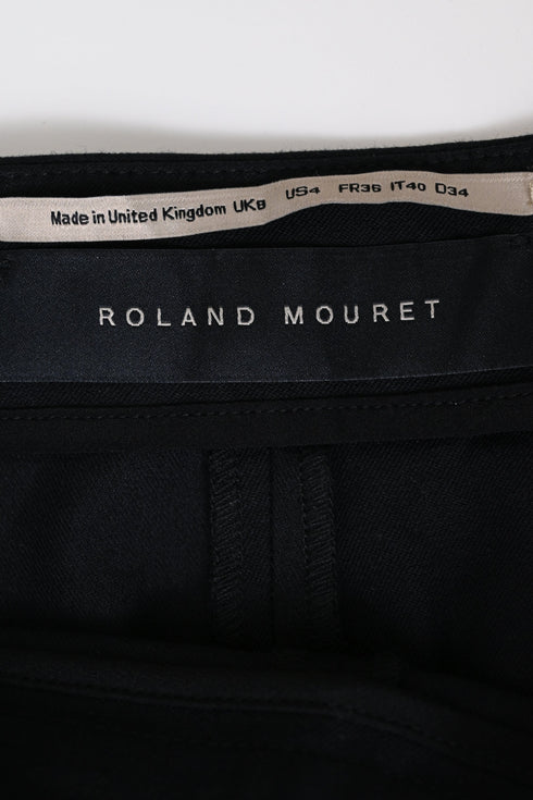 Women's Roland Mouret High-Rise Skinny Trousers in Black Wool