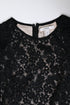 Women's Erdem Aliya Floral-Lace Mini Dress in Black Polyester