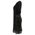 Women's Erdem Aliya Floral-Lace Mini Dress in Black Polyester