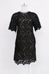 Women's Erdem Aliya Floral-Lace Mini Dress in Black Polyester