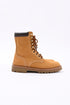 Men's Celine Kurt Leather-Trimmed Boots In Brown Nubuck