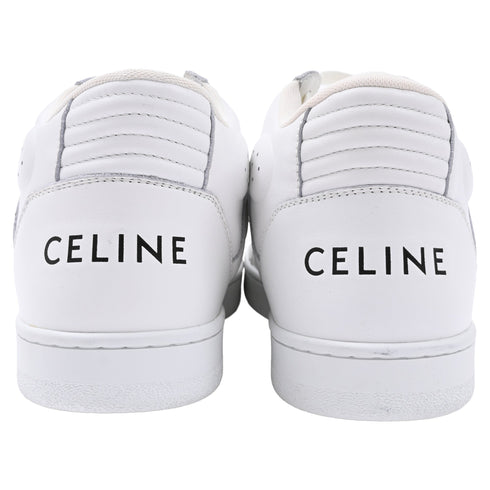 Men's Celine High Top CT. 02 Mid Sneakers in White Leather