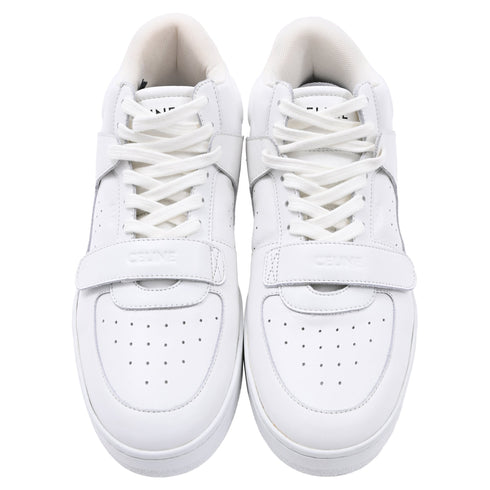 Men's Celine High Top CT. 02 Mid Sneakers in White Leather