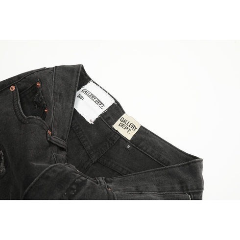 Gallery Dept Jeans Skull Alphabet Patch Heavy Industry Washed Jeans