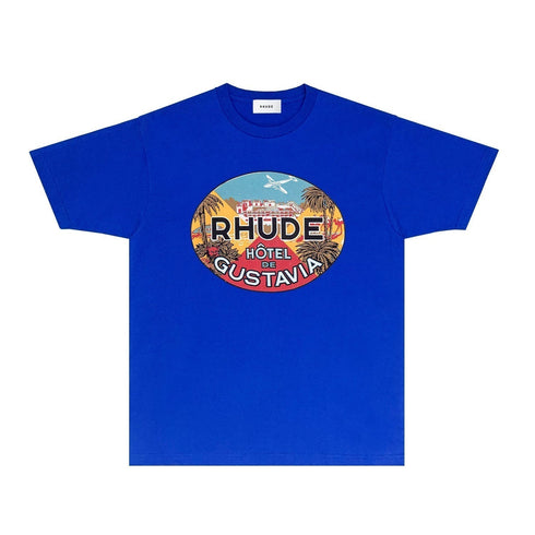 Rhude T-shirts Printed Trendy Pure Cotton