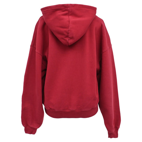 Women's Anine Bing Alec Hoodie in Red Cotton