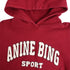 Women's Anine Bing Alec Hoodie in Red Cotton