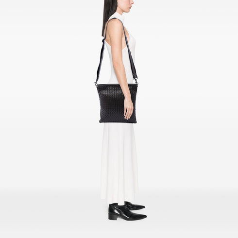 Flat Messenger Bag Intrecciato Nappa Medium