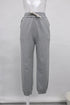 Women's Miu Miu Embroidered Logo Track Pants in Grey Cotton