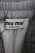 Women's Miu Miu Embroidered Logo Track Pants in Grey Cotton