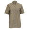 Women's Vince Short Sleeve Poplin Button-Up Shirt in Khaki Cotton