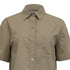 Women's Vince Short Sleeve Poplin Button-Up Shirt in Khaki Cotton