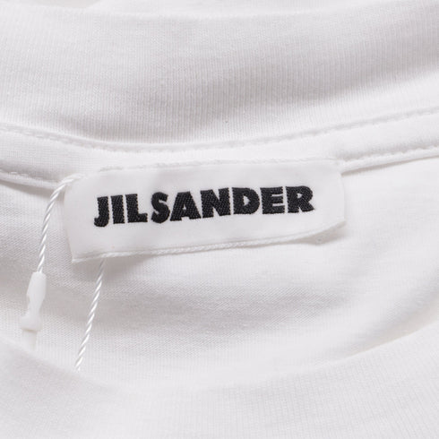 Men's Jil Sander Round Neck T-Shirt in White Cotton