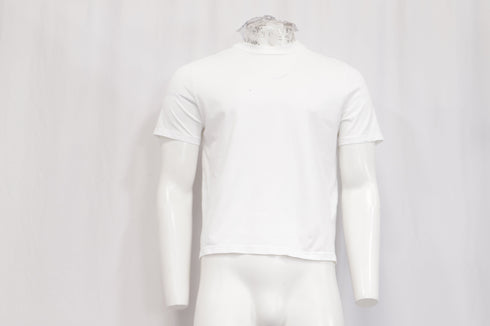 Men's Jil Sander Round Neck T-Shirt in White Cotton