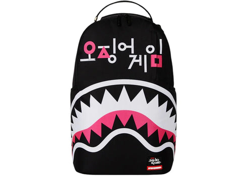 Sprayground Squid Game Collab Logo Lockup Backpack Multicolor