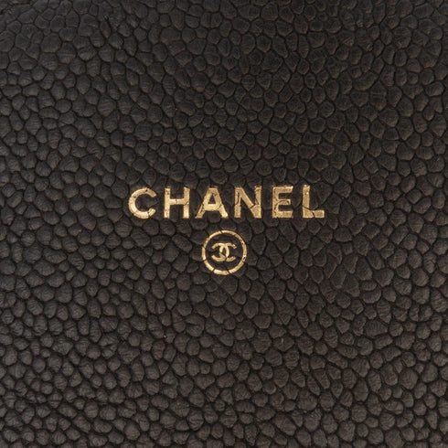 Thread Around Wallet on Chain Quilted Caviar