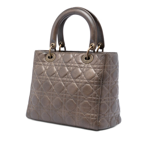 Vintage Lady Dior Bag Cannage Quilt Lambskin Medium