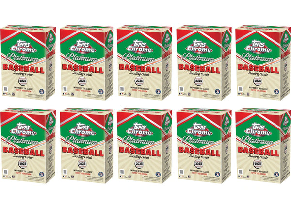 2025 Topps Chrome Platinum Baseball Value Box 10x Lot