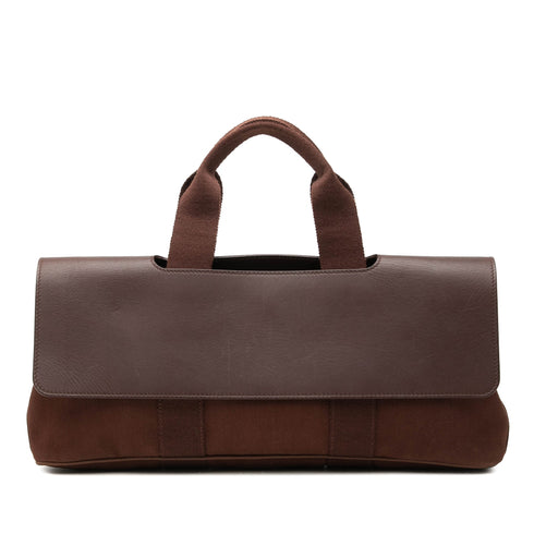 Valparaiso East West Bag Toile and Leather PM