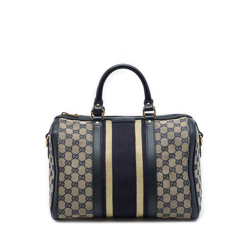 Vintage Web Boston Bag GG Canvas Medium
