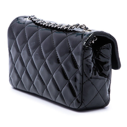 Classic Single Flap Bag Quilted Patent Extra Mini