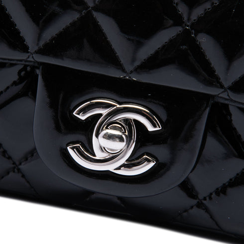 Classic Single Flap Bag Quilted Patent Extra Mini