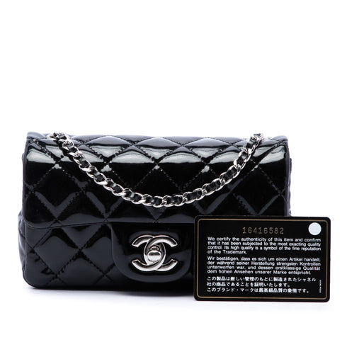 Classic Single Flap Bag Quilted Patent Extra Mini