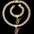 Cursive Letter Pendant Cuban Chain and FREE Bracelet