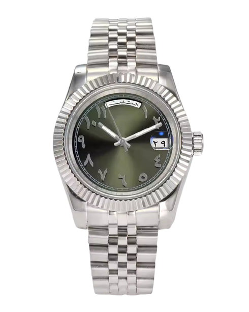 VVS Arabic Datejust | Olive Green