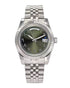 VVS Arabic Datejust | Olive Green