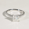 14K White Gold 1.2CT Princess Cut Moissanite Diamond Engagement Ring