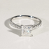 14K White Gold 1.2CT Princess Cut Moissanite Diamond Engagement Ring