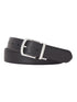 RALPH LAUREN Reversible Pebble Leather Belt Black/Navy
