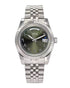 VVS Arabic Datejust | Olive Green