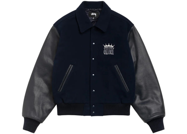 Stussy King Varsity Jacket Navy